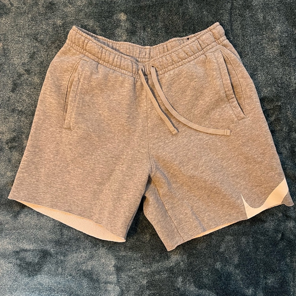 Nike Cotton Shorts Grey w/ big swoosh, size small